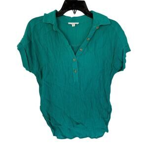 Vibrant Turquoise Top by MINE Anthropologie size Small
